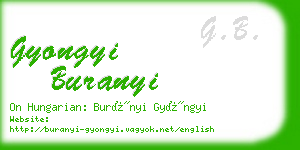 gyongyi buranyi business card